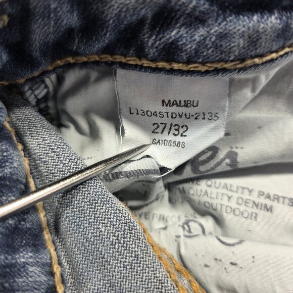 Silver Jeans Malibu Jeans Womens 27 Straight Leg Distressed Denim Made Canada - Picture 9 of 9